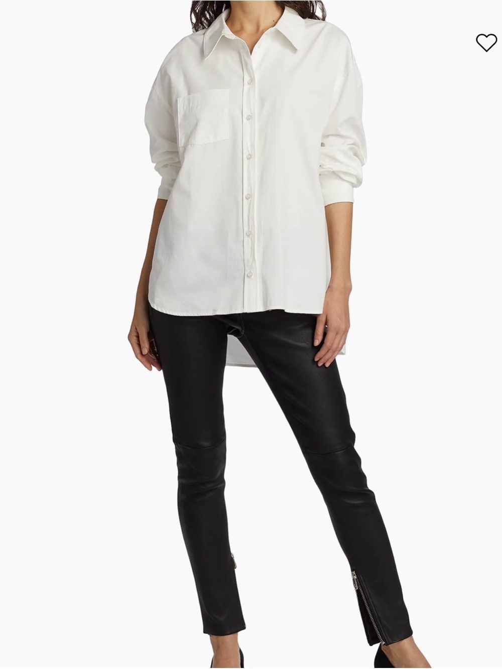 Anine Bing White Maxine Button-Down Shirt